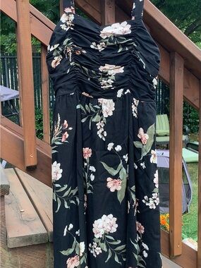 Floral Black Dress